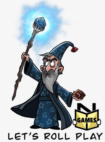 Wizard wielding a glowing staff. Let's roll play.